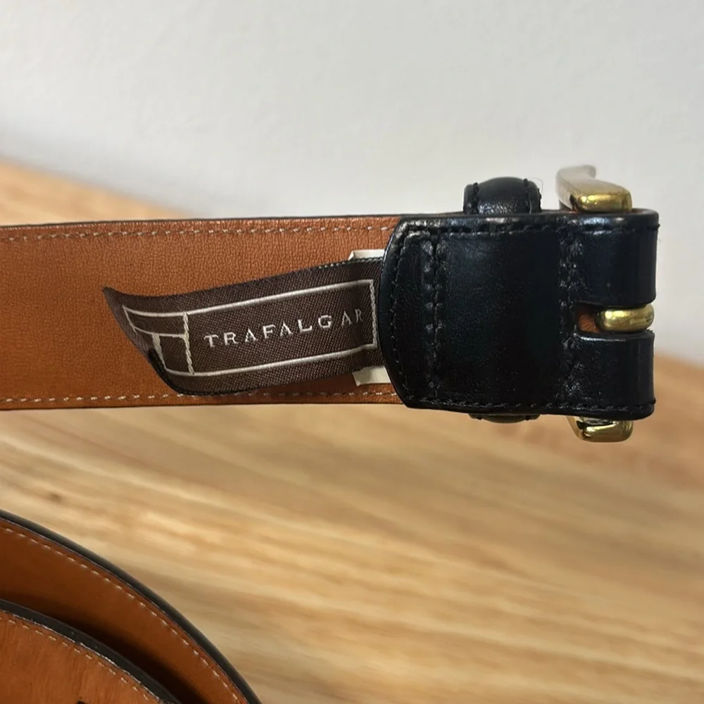 Trafalgar Cortina Genuine Leather Black Golf Belt TX171-6 Brown Size 44 110